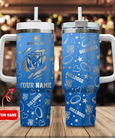 Personalized Bulldog Design Tumbler - Custom Name Engraving
