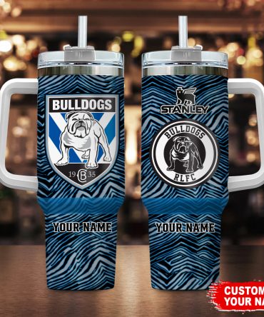 Customizable Bulldogs Insulated Tumbler with Handle - Personalize Your Drinkware!