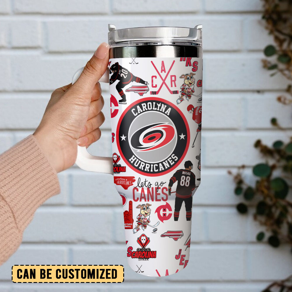Carolina Hurricanes Fan Travel Mug - Insulated Tumbler for On-the-Go Supporters - Image 3