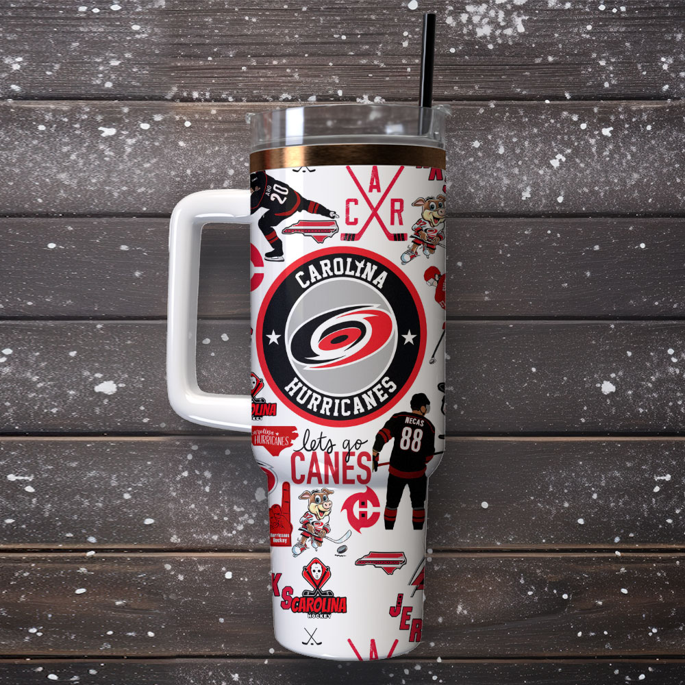 Carolina Hurricanes Fan Travel Mug - Insulated Tumbler for On-the-Go Supporters - Image 4