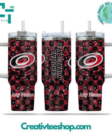 Custom Carolina Hurricanes Tumbler Mug with Handle - Personalized Drinkware Gift