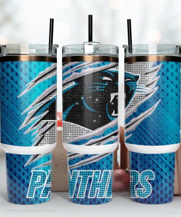 Panther Pride Stainless Steel Tumbler with Straw and Handle - Game Day Essential