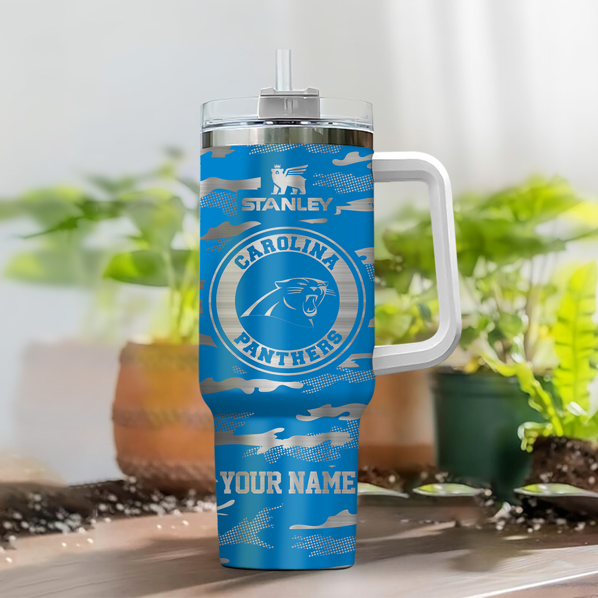 Customizable Stanley Carolina Panthers Tumbler - Personalize Your Drinkware - Image 2