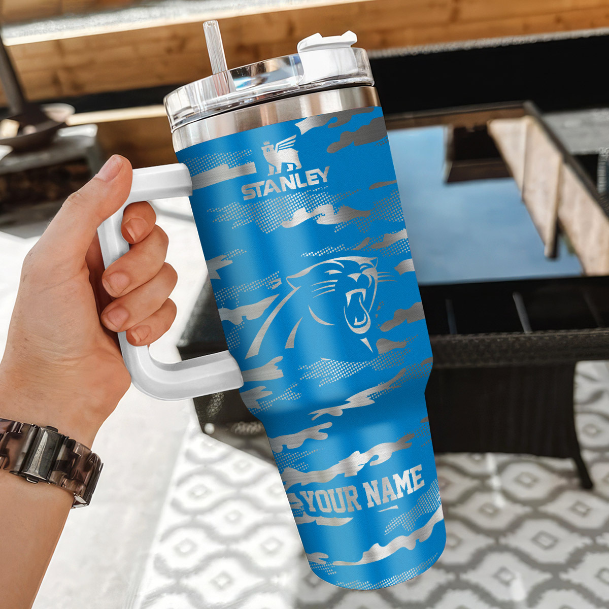 Customizable Stanley Carolina Panthers Tumbler - Personalize Your Drinkware - Image 3