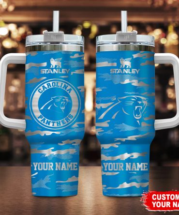 Customizable Stanley Carolina Panthers Tumbler - Personalize Your Drinkware