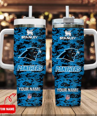 Custom NFL Panthers Stanley Tumbler - Personalized Name, Ultimate Fan Gift