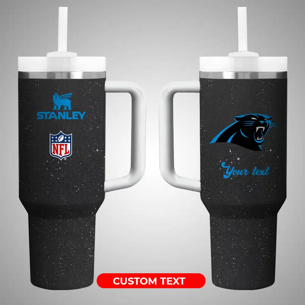 Custom NFL Team Logo Tumbler with Straw - Personalized Text