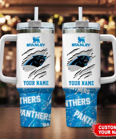 Customizable Panther Tumbler Mug with Handle – Personalized Gift