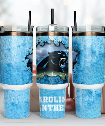 Carolina Panthers Frosted Tumbler with Handle - Perfect Gift for Fans
