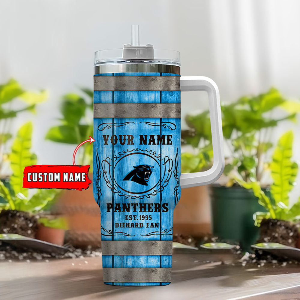 Customizable NFL Fan Tumbler with Handle & Straw - Perfect Gift for Diehard Fans - Image 4