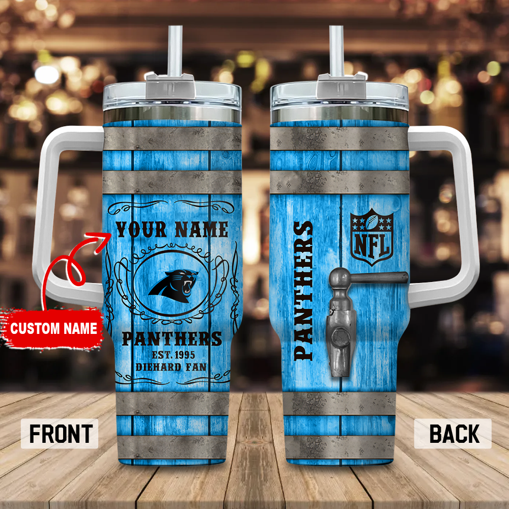 Customizable NFL Fan Tumbler with Handle & Straw - Perfect Gift for Diehard Fans - Image 3