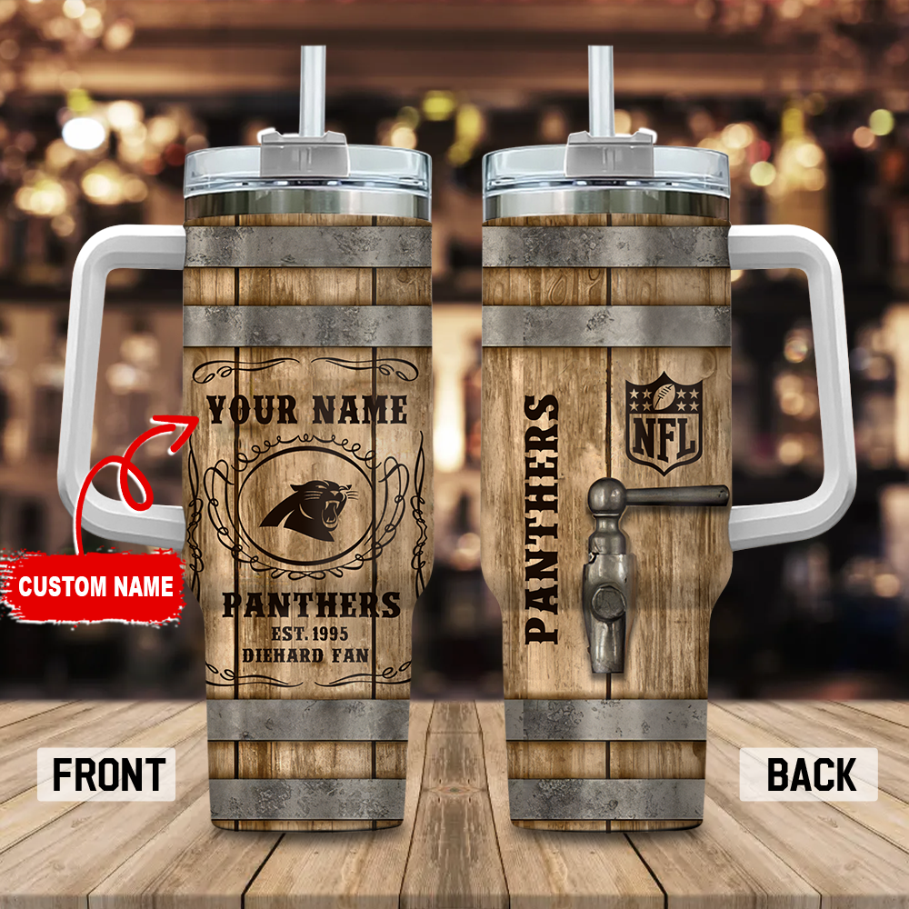 Customizable NFL Fan Tumbler with Handle & Straw - Perfect Gift for Diehard Fans