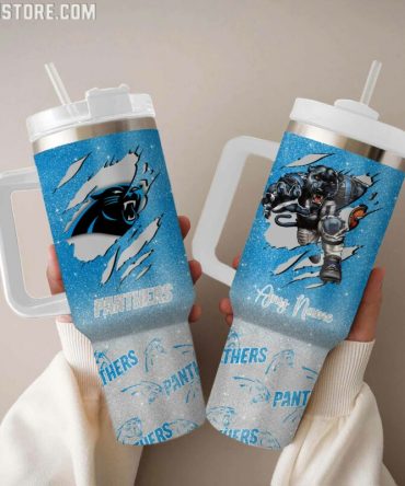 Personalized Panthers Tumbler - Custom Name & Design