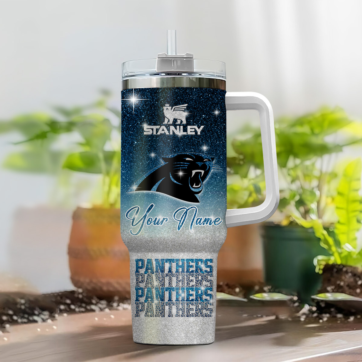 Customizable Panthers Tumbler - Personalized Name & Logo Design - Image 2