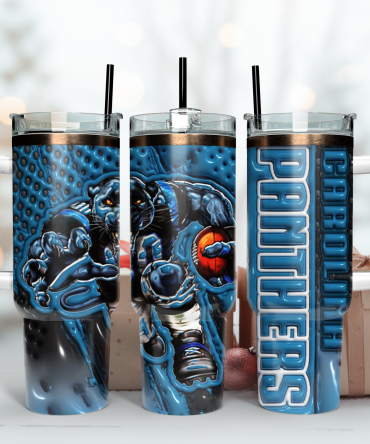 Panthers Fan Tumbler - Insulated, Durable, Perfect for Sports Enthusiasts