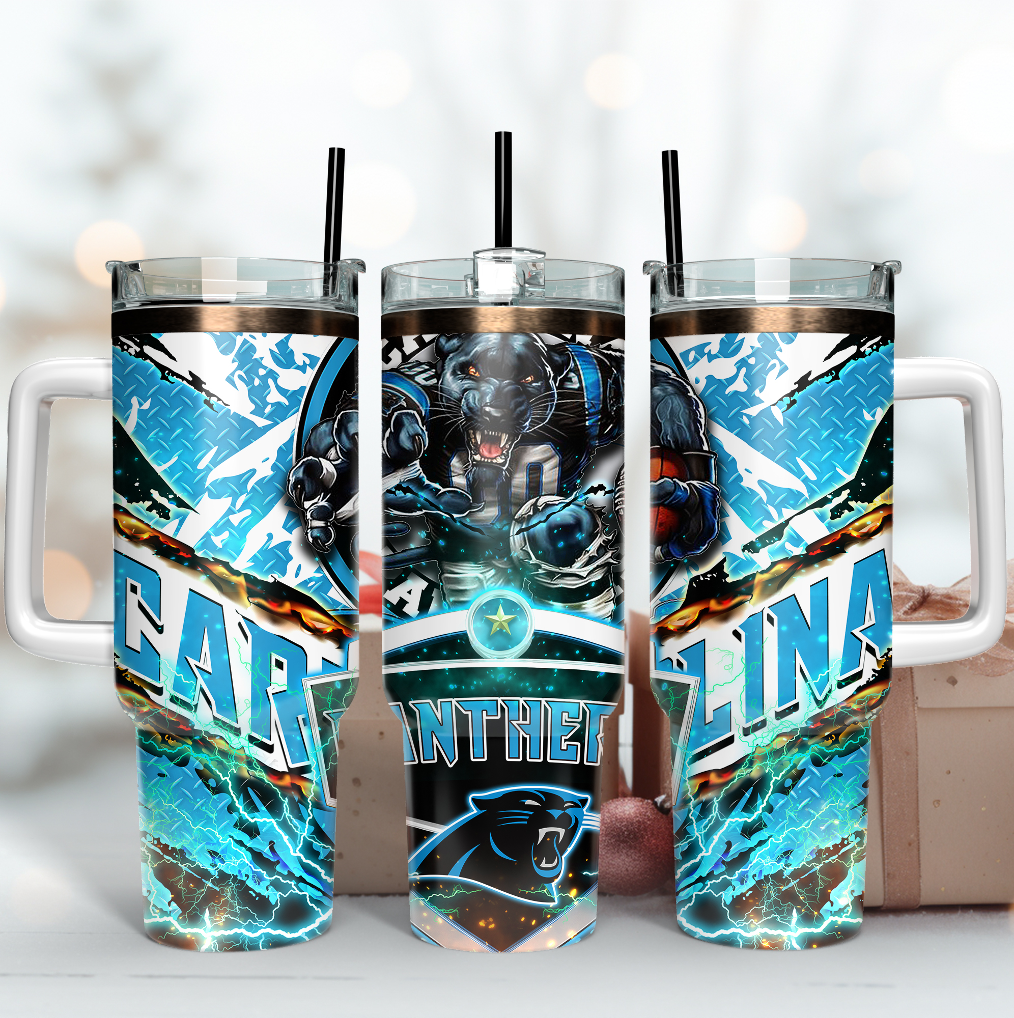 Dynamic Panther Graphic Travel Mug - Keep Drinks Hot or Cold On-the-Go