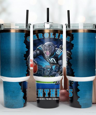 Carolina Panthers Tumbler with Handle - Ultimate Fan Gift for Hot & Cold Drinks