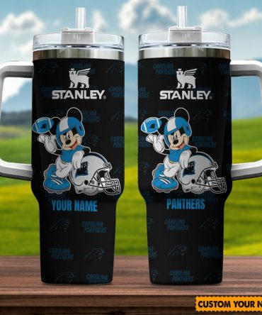 Customizable Stanley Tumbler with Fun Cartoon Design – Perfect for Sports Fans