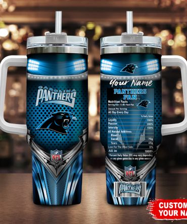 Customize Your Name NFL Panthers Fan Mug - Ultimate Game Day Tumbler