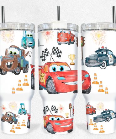 Kids' Racing Adventure Tumbler with Straw - Fun Car Designs