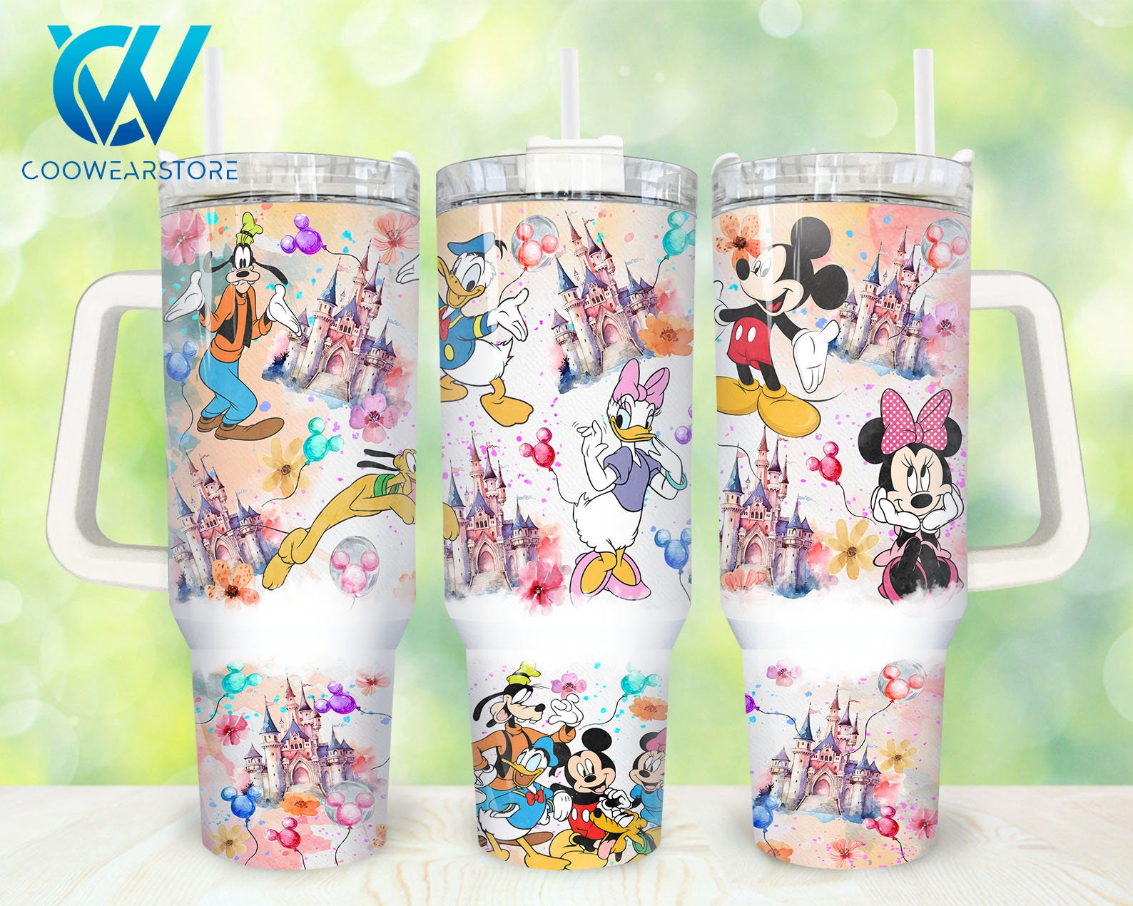 Charming Cartoon Castle Tumbler with Straw - Perfect for Kids and Fans