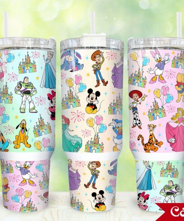Magical Adventure Tumbler Set - Colorful Characters Design