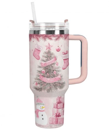 Cheer Christmas Custom Stanley Quencher 40oz Stainless Steel Tumbler With Handle