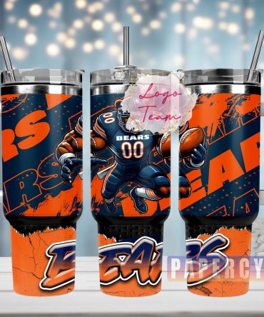 Bold Bears Tumbler - Insulated Sports Fan Cup with Straw