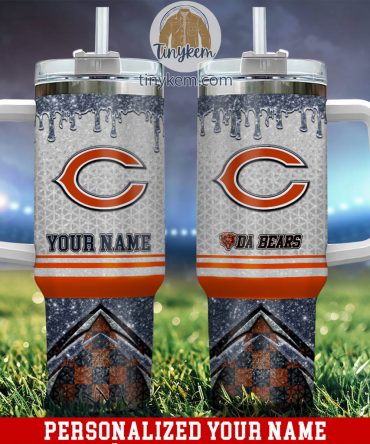 Custom Chicago Bears Personalized Tumbler Mug with Handle - Perfect Gift for Fans