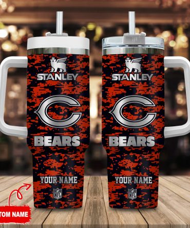Personalized NFL Team Stainless Steel Tumbler with Handle - Custom Name