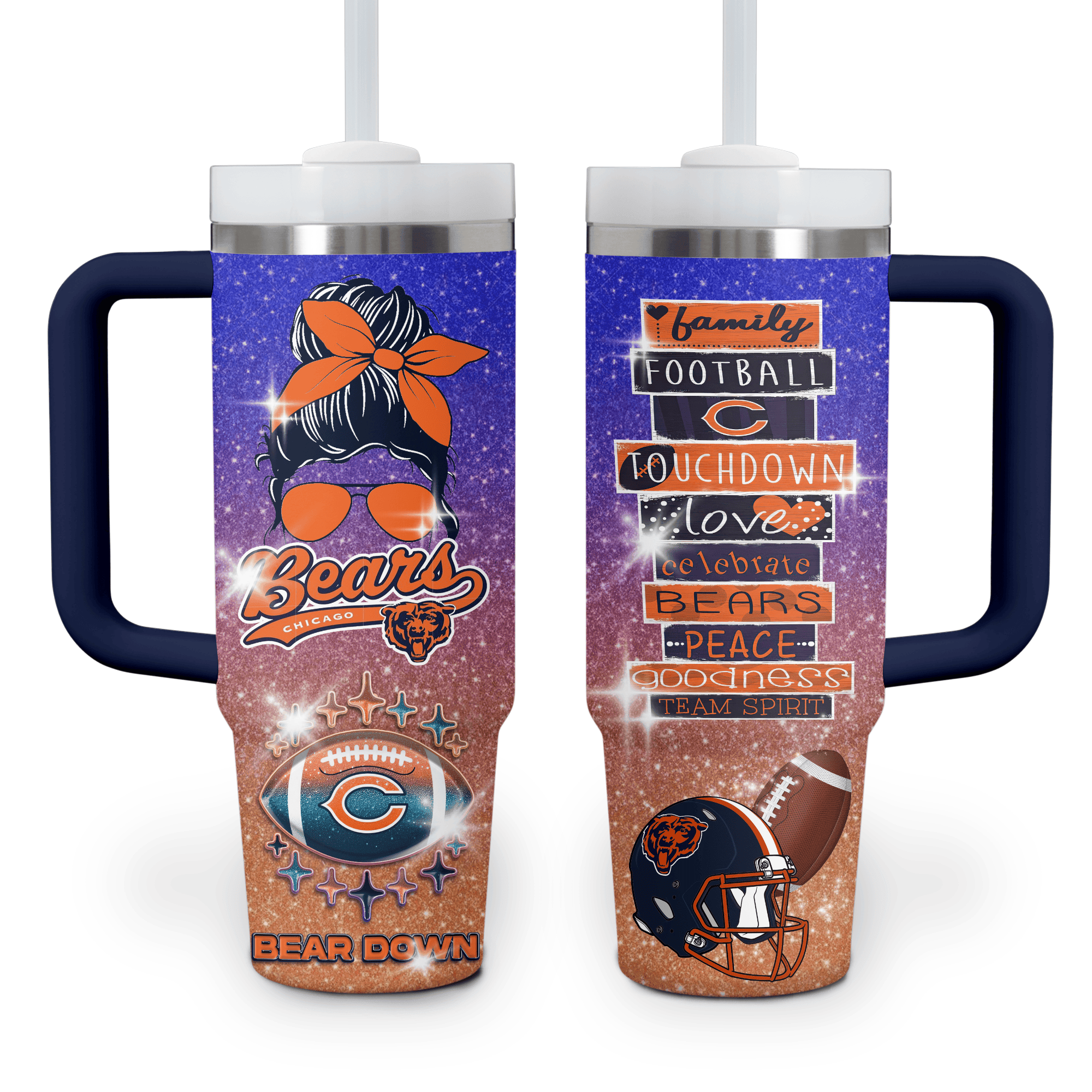Chicago Bears Fan Tumbler - Show Your Team Spirit with Every Sip! - Image 2