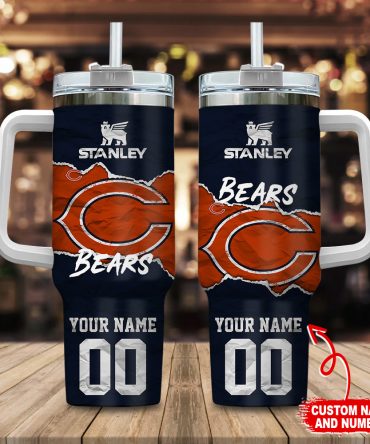 Customizable Stanley Bears Tumbler with Handle - Personalized Name & Number