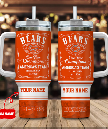 Custom Name Bears Championship Tumbler Mug - Personalized Fan Gift