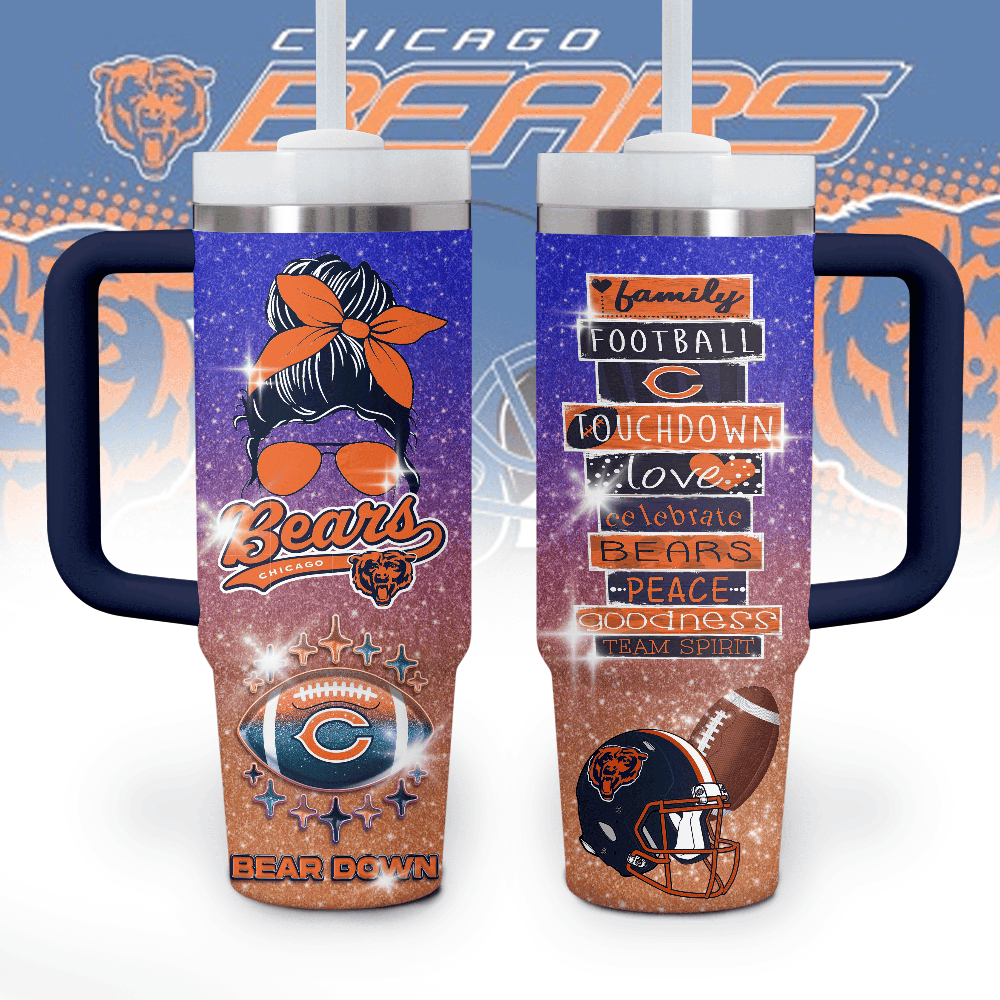 Chicago Bears Fan Tumbler - Show Your Team Spirit with Every Sip!