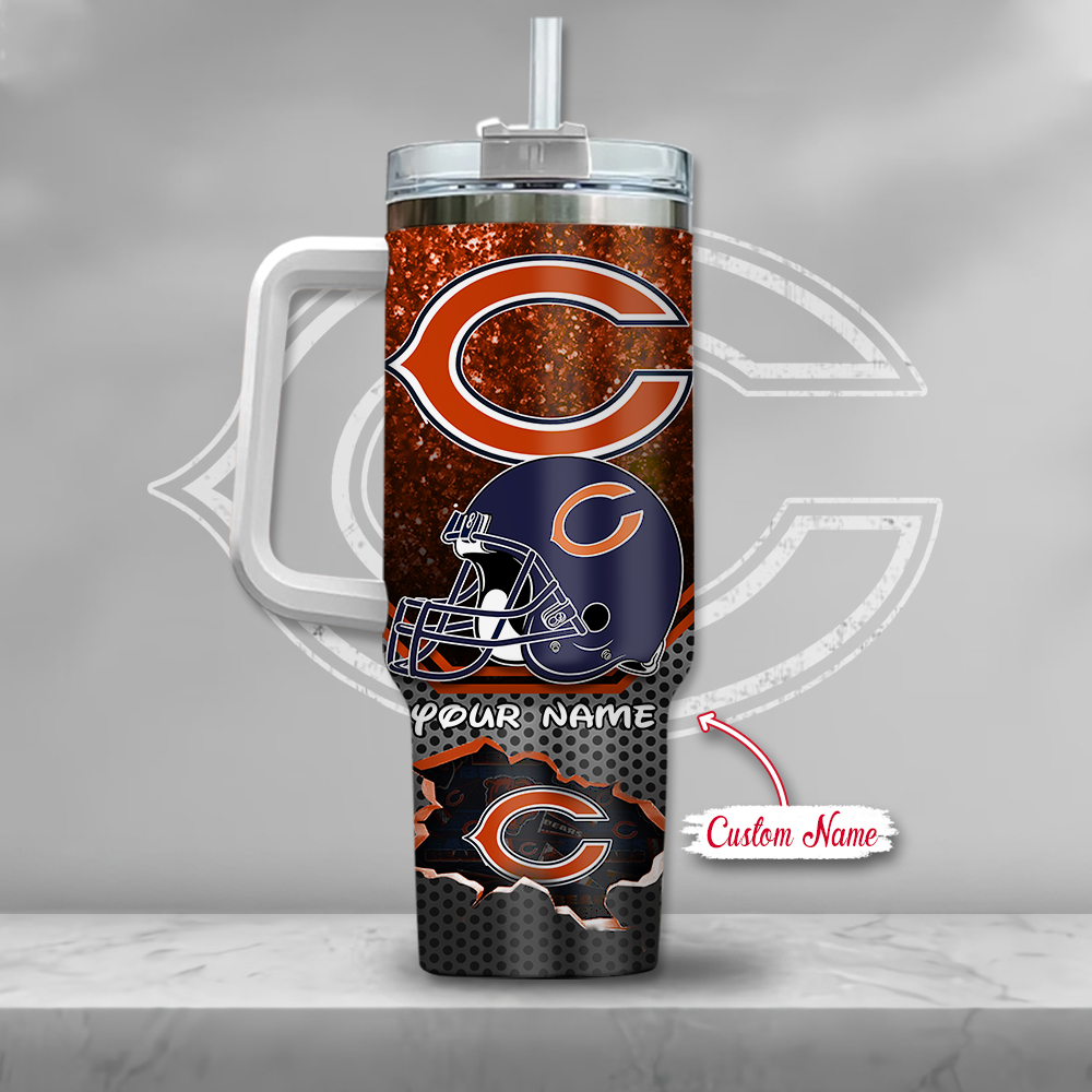 Custom Chicago Bears Tumbler with Mickey Mouse Design - Personalized Sports Fan Gift - Image 3