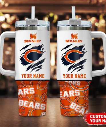 Personalized Stanley Tumbler with Handle & Straw - Custom Name - Sports Fan Gift