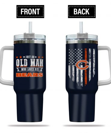 Old Man Bears Fan Tumbler - Patriotic Design for Diehard Fans