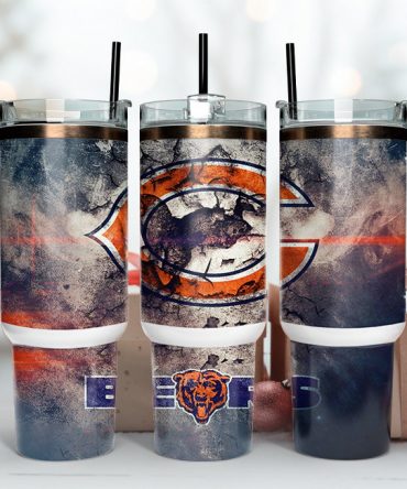 Chicago Bears Insulated Tumbler with Handle - Perfect for Fans & Travel