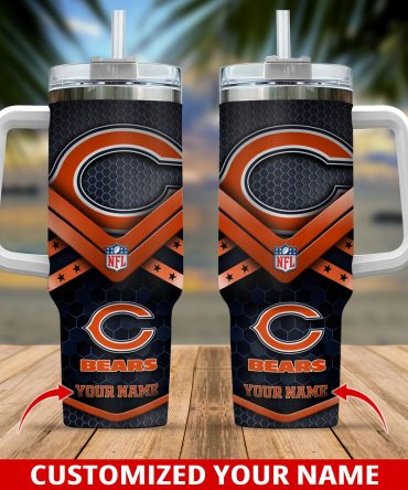 Personalized NFL Team Travel Mug - Custom Name Insulated Tumbler with Handle