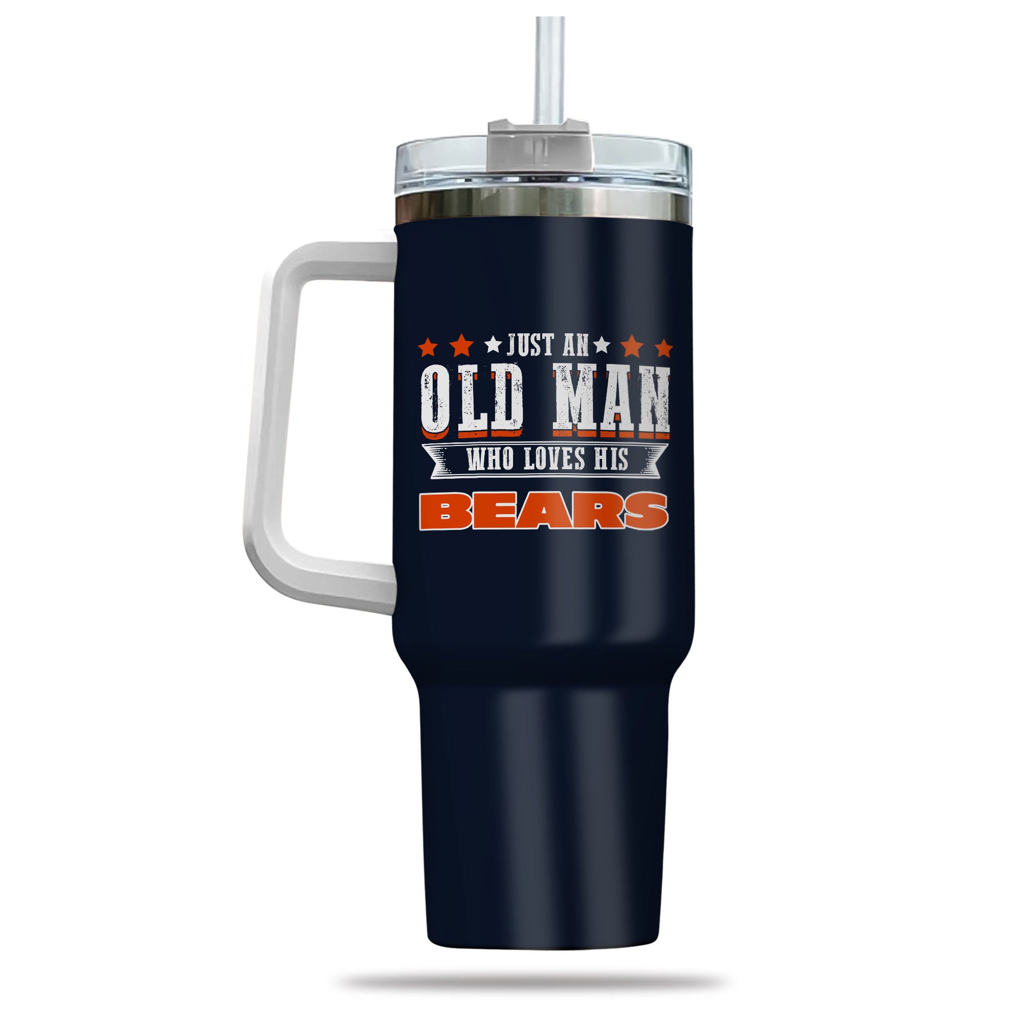 Old Man Bears Fan Tumbler - Patriotic Design for Diehard Fans - Image 3