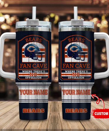 Custom Name Bears Fan Cave Tumbler - Personalized Gift for Enthusiasts
