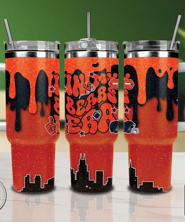 Vibrant Drip Design Tumbler with Handle - Perfect for Sports Fans & On-the-Go Lovers