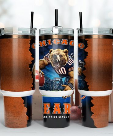 Chicago Bears Tumbler Mug - Ultimate Fan Gift with Handle & Straw