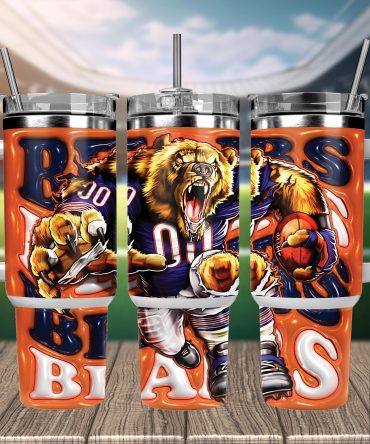 Roaring Bear Sports Tumbler - Double-Wall Stainless Steel Insulated Mug