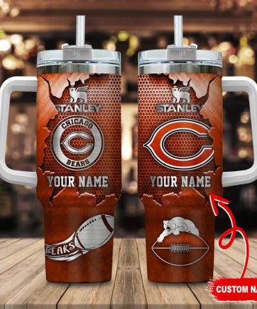 Customizable Chicago Football Fan Tumbler - Personalized Gift for Sports Lovers