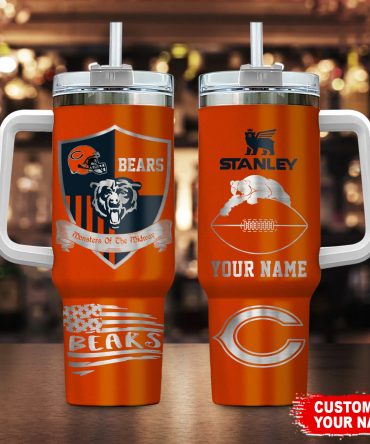 Personalized Chicago Bears Tumbler - Custom Name Football Fan Gift