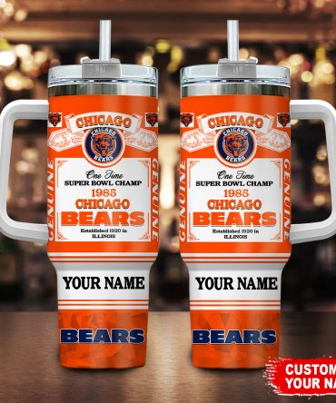 Custom Chicago Bears Super Bowl Champ Personalized Tumbler Mug