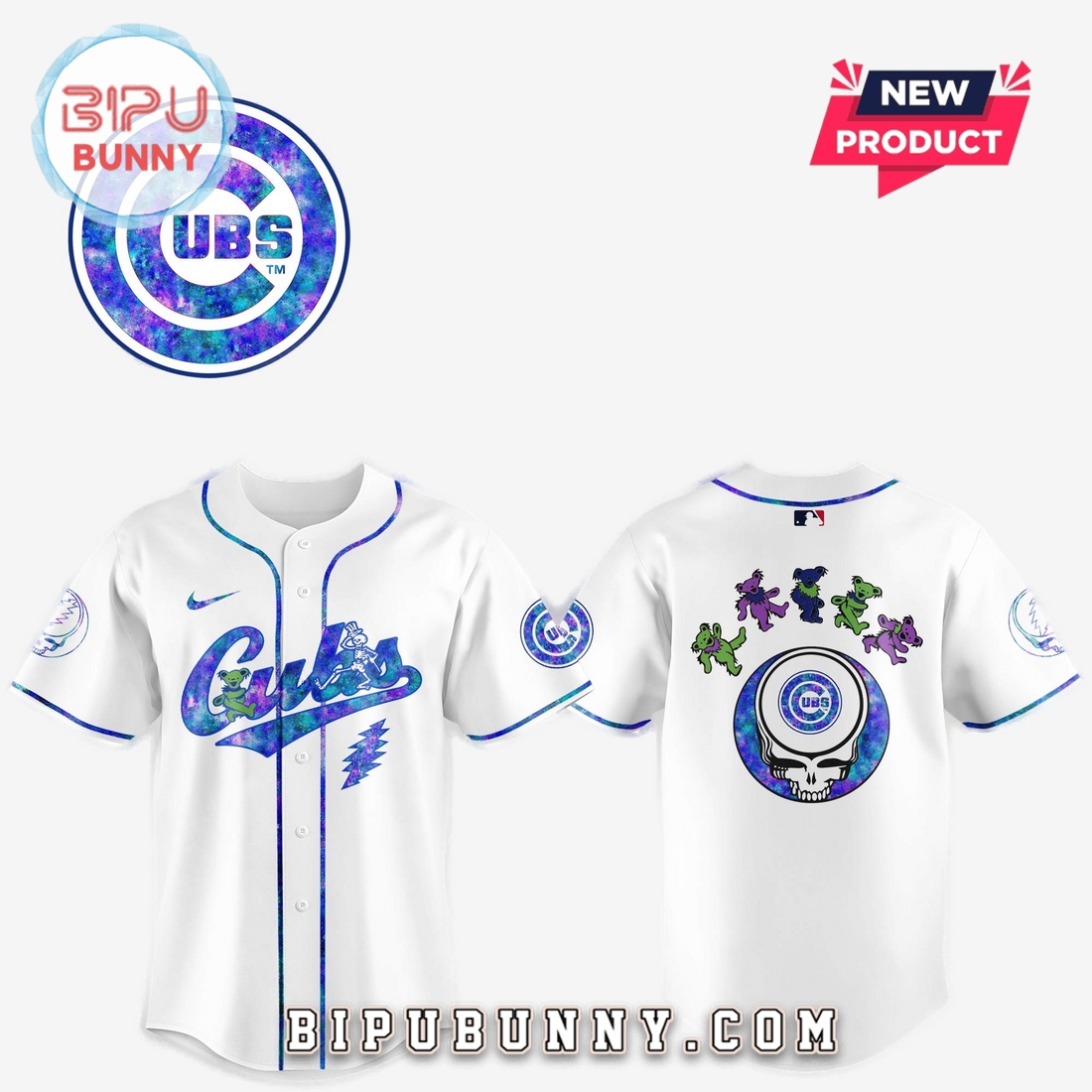 Chicago Cubs 2025 Grateful Dead Night Baseball Jersey - Image 2