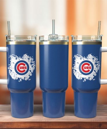 Chicago Cubs Insulated Travel Mug with Handle - Keep Drinks Hot or Cold