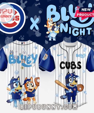 Chicago Cubs MLB x Bluey And Bingo Baseball Jersey